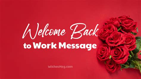 Welcome Back To Work Messages Wishesmsg