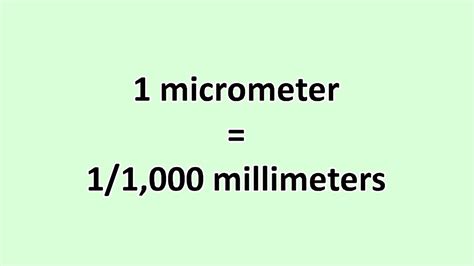 Convert Micrometer To Millimeter Excelnotes