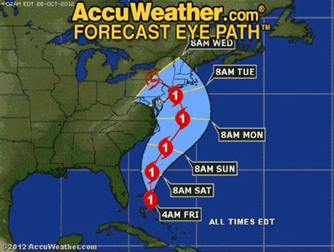 Hurricane Sandy Tracking As A Major Threat To New England Middletown