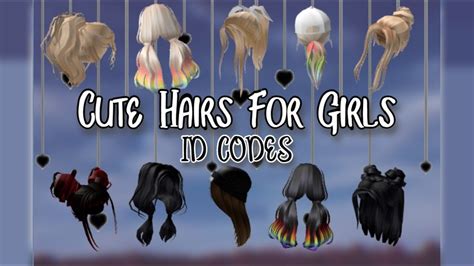 Roblox 50 Id Codes Cute Hairs For Girls Youtube