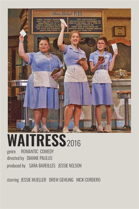 waitress by cari broadway posters film posters minimalist waitress musical