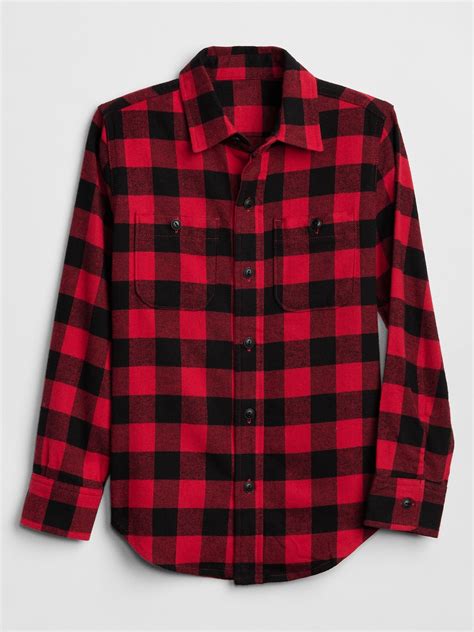 Buffalo Plaid Flannel Shirt | Gap Factory | Plaid flannel shirt, Buffalo plaid flannel, Women's ...