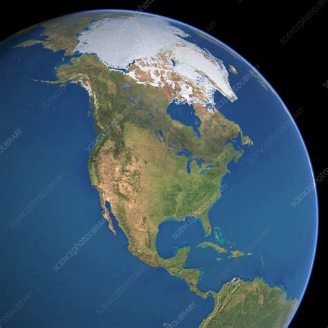 North America Satellite Image Stock Image C0019145 Science
