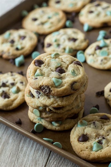 These easy chocolate chip cookies are perfectly soft and chewy and buttery, loaded up with semisweet chocolate chips, and completely irresistible. Mint Chocolate Chip Cookies - Chocolate With Grace