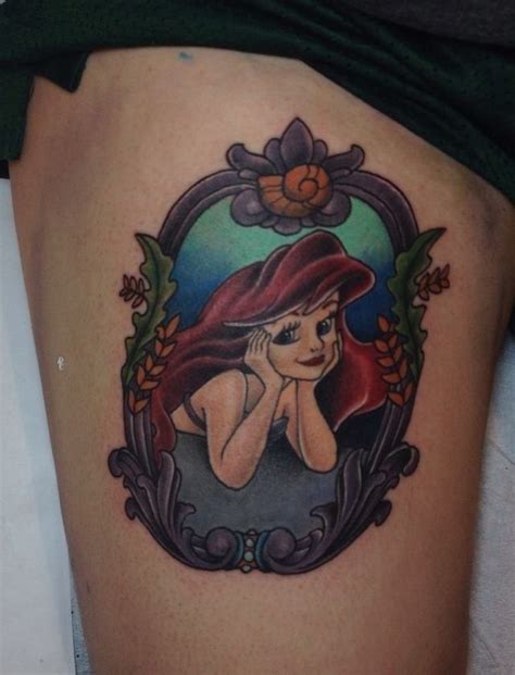 Ariel Thigh Tattoo ️ ️ ️ Thigh Tattoo Tattoo Disney Tattoo ️ Little