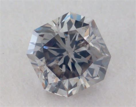 014 Carat Natural Fancy Gray Diamond Si2 Clarity Radiant Shape Gia