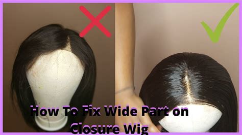 How To Fix A Wide Part On Closure Wig Shickaa Chung Youtube