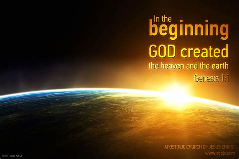 In The Beginning God Created The Heaven And The Earth Genesis 11