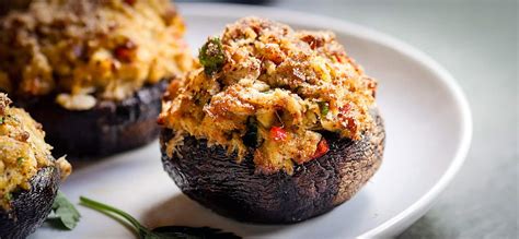 This crab stuffed mushroom recipe is my family favorite, using seasoned cream cheese and lots or tender crab meat all topped with buttery breadcrumbs baked to a golden brown! Crab Stuffed Portobello Mushrooms - The Sophisticated Caveman