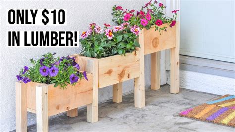 How To Build An Easy Tiered Cedar Planter Box Youtube