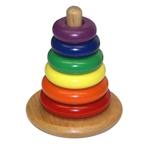 Classic Wooden Stacking Rings Old Fashioned Toys Stacking Toys Montessori Toys