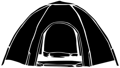 Silhouette Of Camping Tent 22386339 Png