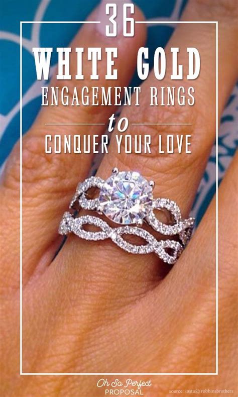 27 White Gold Engagement Rings To Conquer Your Love Unique Diamond