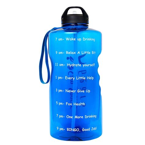 Buy 1 Gallon Water Bottles With Times To Drink And Straw Motivational