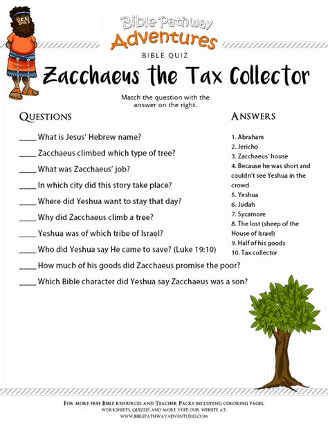 2 a man was there by the name of zacchaeus; Bible Quiz: Zacchaeus the Tax Collector | Free Download