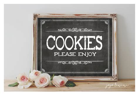 Instant Cookies Please Enjoy Printable Sign