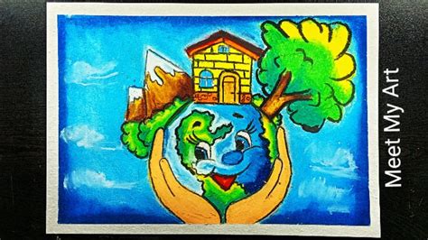 Earth Day Drawing Earth Day Poster Invest In Our Planet Drawing