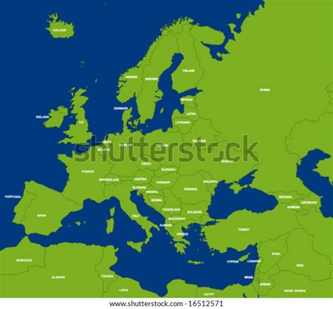 Vector Map Europe Editable Countries Stock Vector Royalty Free 16512571