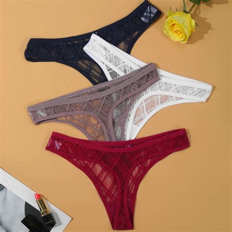 Lace Lingerie Briefs Underwear Lace Sexy Panties Panties Womens Low Waist Thong Panties