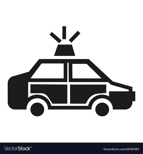 Police Car Icon Simple Style Royalty Free Vector Image