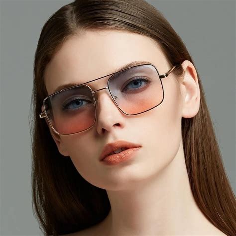 Retro Oversized Square Sunglasses Square Sunglasses Women Glasses
