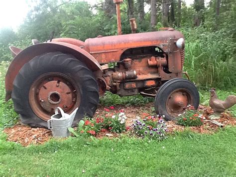 Old Tractor Tractor Decor Old Tractor Rustic Landscaping