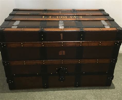 Vintage Three Drawer Steamer Trunk Interior Boutiques Antiques For