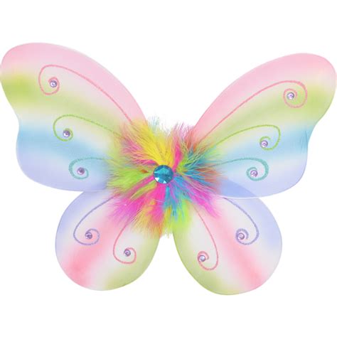 Rainbow Wing With Boa Fairy Finery
