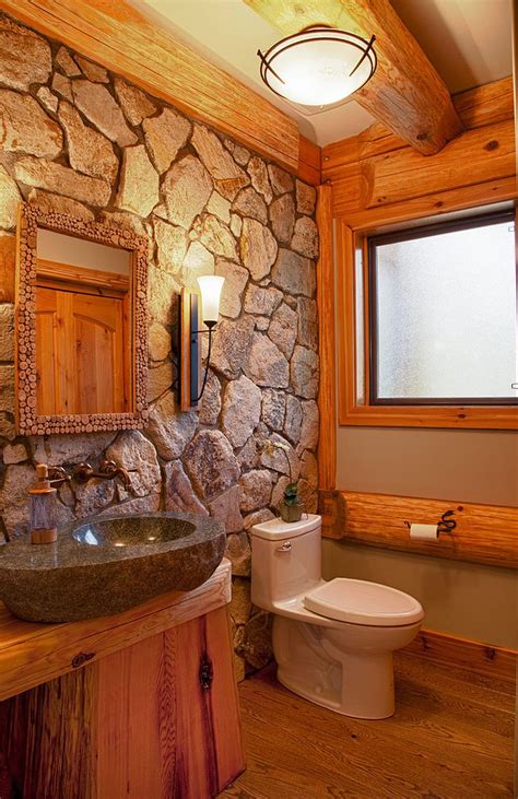 30 Exquisite And Inspired Bathrooms With Stone Walls