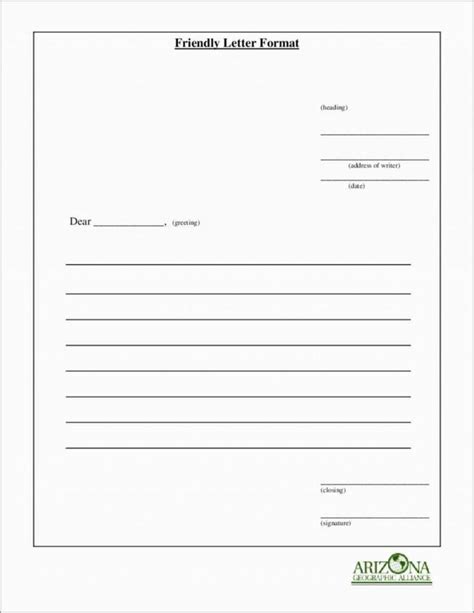 How To Write A Letter Second Grade Template