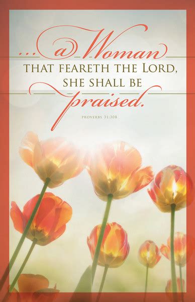 Church Bulletin 11 Mothers Day A Woman Pack Of 100