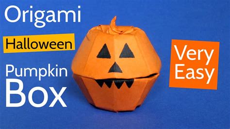 Quick And Easy Origami Halloween Pumpkin Box Diy Tutorial Youtube