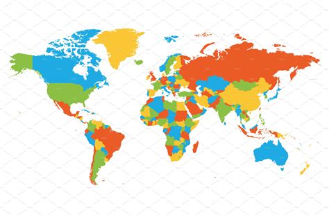 Colored World Map Printable