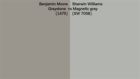 Benjamin Moore Graystone 1475 Vs Sherwin Williams Magnetic Gray Sw
