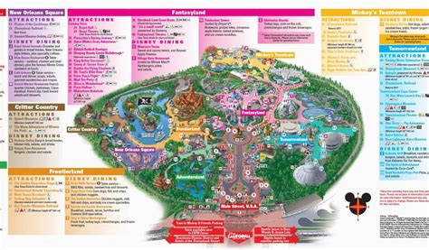 California Theme Parks Map Disneyland Park Map In California Map Of