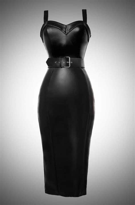 product of the week downtown dames dress in faux leather