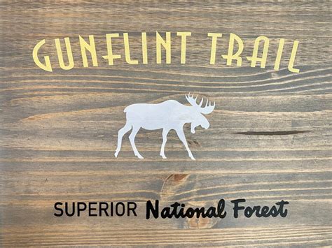 Gunflint Trail Handmade Wood Sign Northern Minnesota Superior National