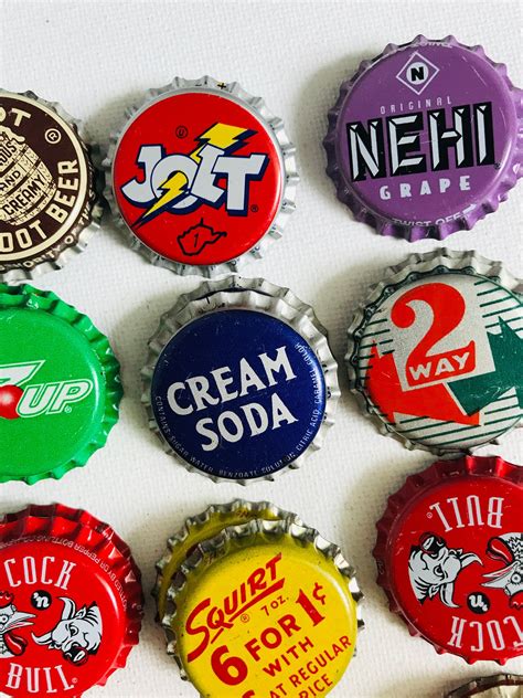 Vintage Bottle Caps Soda Pop Old New Stock Graphic Etsy In 2022