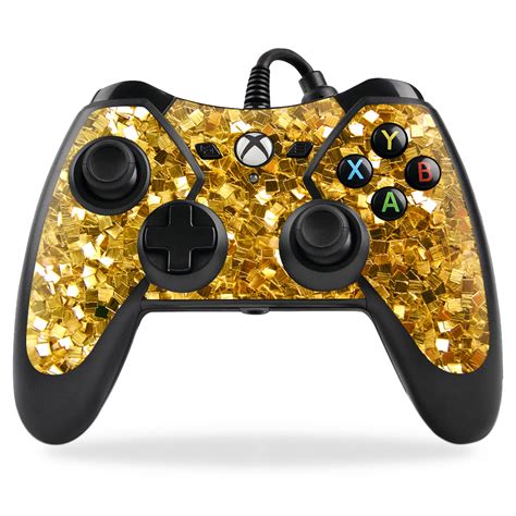 Skin Decal Wrap Compatible With Powera Pro Ex Xbox One Controller Gold
