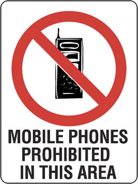 Prohibition Signage Mobile Phones Prohibited 600 X 450mm Png Clipart Best Clipart Best