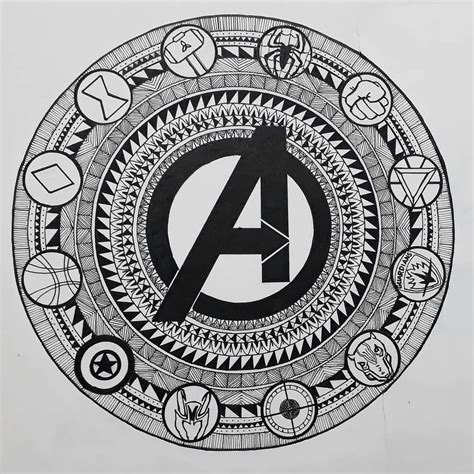 Avenger Marvel Logo Drawing Avengers Logo Stencil Free Stencil