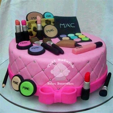 Fresh flowers complete the design. Mac makeup cake | Make Up and Designs | Pinterest | Mac makeup, Makeup cakes and Mac cake