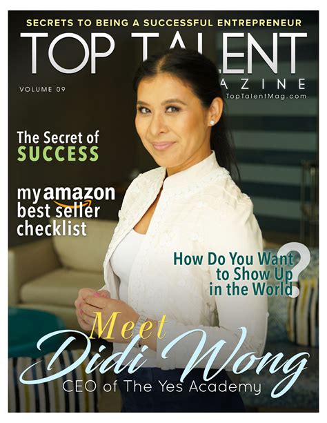 Top Talent Magazine Featuring Didi Wong Page 1