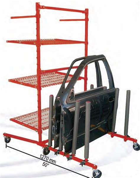 Body Shop Rack With 3 Shelves Panel Cart For Car Body Parts And