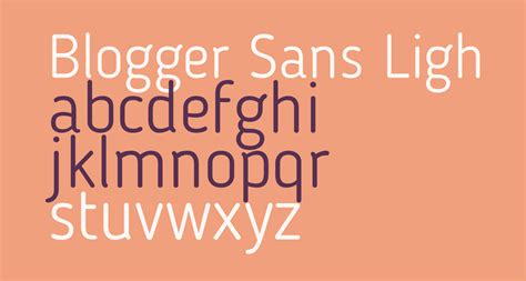 Blogger Sans Light Free Font What Font Is