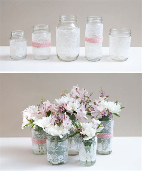 How To Make Diy Lace Covered Mason Jars