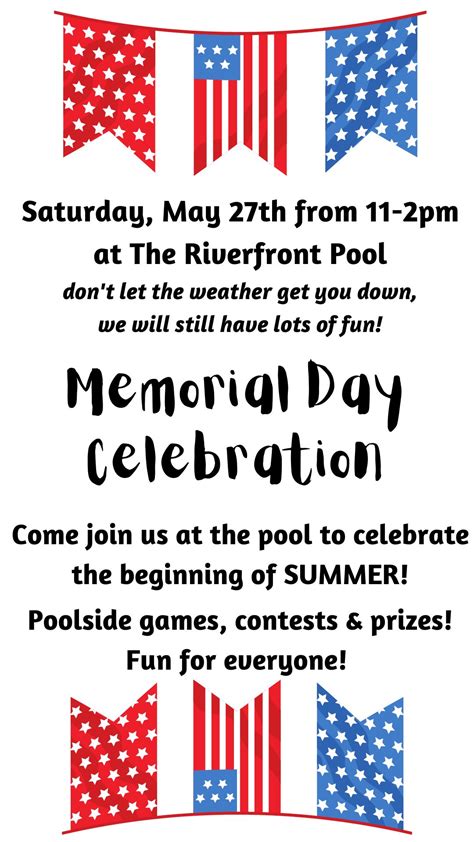 Memorial Day Celebration 2023 Riverfront Swim Club