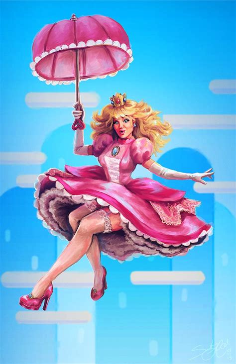 My Pin Up Princess Peach Rdigitalpainting