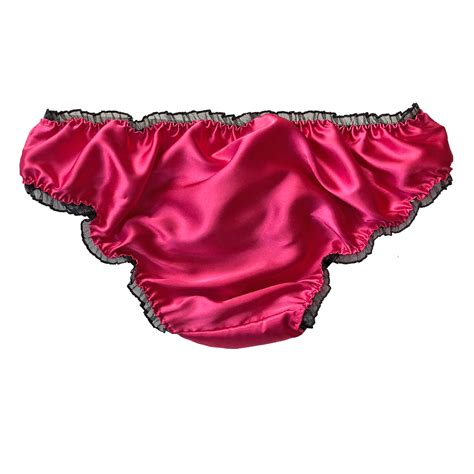 Satin Rüschen Sissy Rüschen Panty Bikini Höschen Unterwäsche Slips