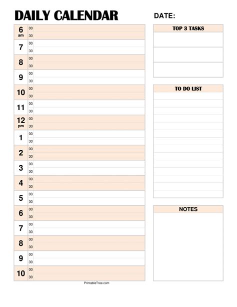 Free Printable Daily Calendar Templates Smartsheet 51 Off